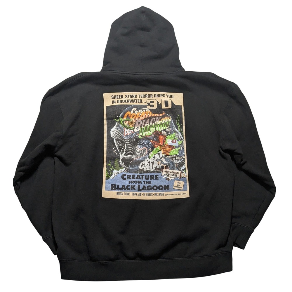 The Hundreds Tristan Eaton Creature from the Black Lagoon Black Hoodie Mens 2XL